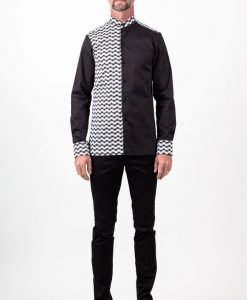 Chemise coton imprim graphique  White Joro