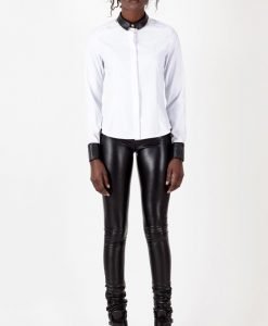 Chemisier coton super 100's blanc F
